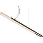 Dala Linear Suspension - Sand / Wood Finish / Opal