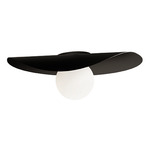 Flow Ceiling Light Fixture - Black / Opal