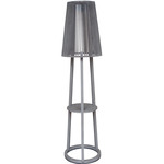 Palma Outdoor Solar Floor Lamp - Weathered Teak