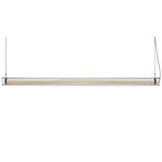 Estela Linear Pendant - Matte Black / Ivory White Wood
