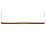 Estela Linear Pendant - Matte Black / Natural Cherry Wood