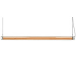 Estela Linear Pendant - Matte Black / Natural Beech Wood