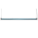 Estela Linear Pendant - Matte Black / Sea Blue Wood