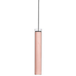 Estela Pendant - Matte Black / Pale Rose