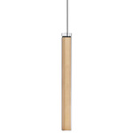 Estela Pendant - Matte Black / Natural Beech Wood