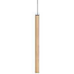 Estela Pendant - Matte Black / Natural Beech