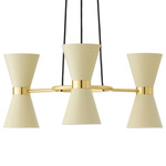 Collector Chandelier - Brass / Cream