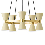 Collector Chandelier - Brass / Cream