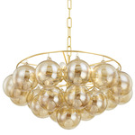 Mimi Chandelier - Aged Brass / Champagne