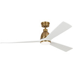 Bryden Smart Ceiling Fan with Color Select Light - Hand-Rubbed Antique Brass / Matte White