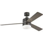 Era Ceiling Fan with Light - Aged Pewter / Light Grey Weathered Oak / Matte White