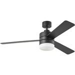 Era Ceiling Fan with Light - Midnight Black / Midnight Black / American Walnut