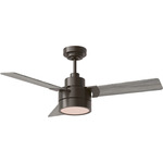 Jovie Ceiling Fan - Aged Pewter / Light Grey Weathered Oak