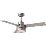 Jovie Ceiling Fan - Brushed Steel / Silver / American Walnut