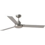 Jovie Outdoor DC Ceiling Fan - Brushed Steel / Silver / American Walnut