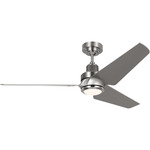 Ruhlmann Smart Ceiling Fan with Color Select Light - Brushed Steel / Silver