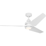 Ruhlmann Smart Ceiling Fan with Color Select Light - Matte White / Matte White