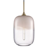 Balon Ombra Pendant - Satin Brass / Opaline / Clear