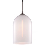 Cloche Pendant - Polished Nickel / Opaline