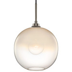 Solitaire Pendant - Graphite / Opaline / Clear