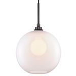 Solitaire Pendant - Graphite / Opaline