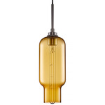 Pharos Pendant - Polished Nickel / Amber