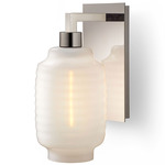 Chinois Wall Sconce - Polished Nickel / Opaline