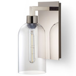 Cloche Wall Sconce - Polished Nickel / Clear