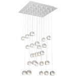 Gracie Square Multi Light Chandelier - White / Clear