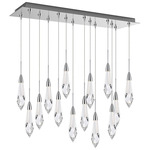 Marquis Multi Light Chandelier - Polished Nickel / Clear