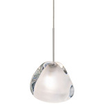 Blob II Pendant - Satin Nickel / Frost