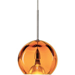 Optics Pendant - Satin Nickel / Amber