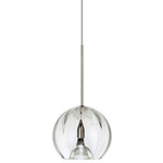 Optics Pendant - Satin Nickel / Clear