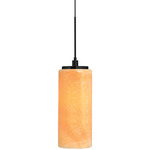 Onyx / Marble Cylinder Pendant - Bronze / Onyx