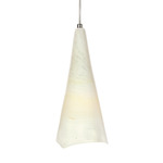 Swirl Grande Pendant - Satin Nickel / Opal