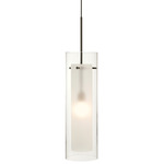 Kitchen Doppio Pendant - Bronze / Clear / Frosted