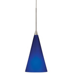 Konos Pendant - Polished Nickel / Blue