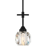 Geos Pendant - Black / Clear