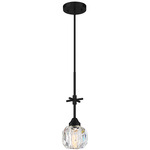 Geos Pendant - Black / Clear