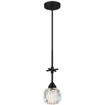 Geos Pendant - Black / Clear