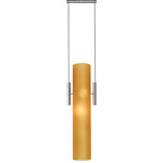 Top 1 Pendant - Satin Nickel / Amber