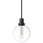 PD560 Globe Pendant - Black / Clear