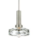 Volk Penny Lane Pendant - Satin Nickel / Clear