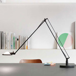 Berenice Desk Lamp - Black / Satin White Glass