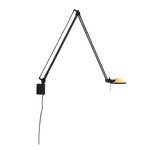 Berenice Plug-In Wall Light - Black / Yellow Glass