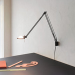 Berenice Plug-In Wall Light - Black / Satin White Glass