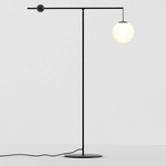 Malamata Floor Lamp - Matte Black / Opal