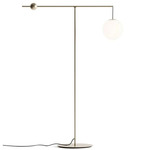 Malamata Floor Lamp - Brushed Brass / Opal