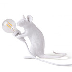 The Mouse Lamp with USB Port - White / White Cord