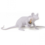 The Mouse Lamp with USB Port - White / White Cord